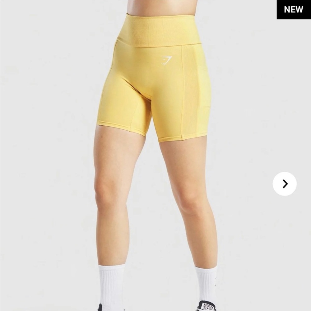 NWT Gymshark Yellow Sol Lift Shorts